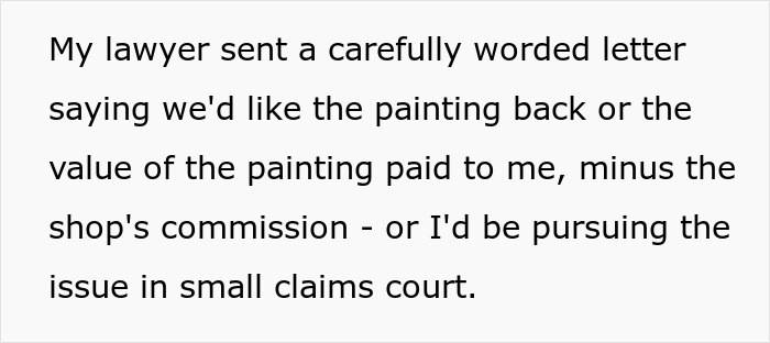 Store Owner Asks Artist To Talk To Her Through A Lawyer Thinking It Would Scare Them But She Gets A Letter Store Owner Asks Artist To Talk To Her Through A Lawyer Thinking It Would Scare Them But She Gets A Letter