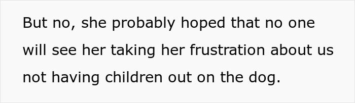 Text explaining MIL took out frustration on dog over grandchildren, an example of a demanding MIL and dog a***e. Text explaining MIL took out frustration on dog over grandchildren, an example of a demanding MIL and dog a***e.