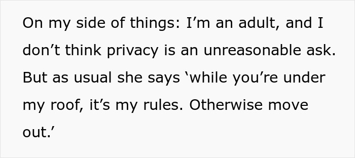 The controlling mom tells her 22YO daughter, while under my roof, it's my rules, or move out. The controlling mom tells her 22YO daughter, while under my roof, it's my rules, or move out.