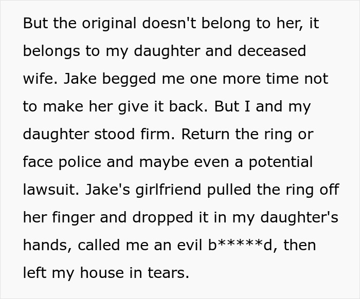 Son steals family heirloom, a ring, for a proposal, leading to an accusation of his dad ruining his life. Son steals family heirloom, a ring, for a proposal, leading to an accusation of his dad ruining his life.