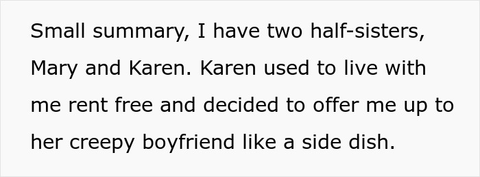 A woman recounts how her half-sis taunted her over infertility, then tried to give her baby away.