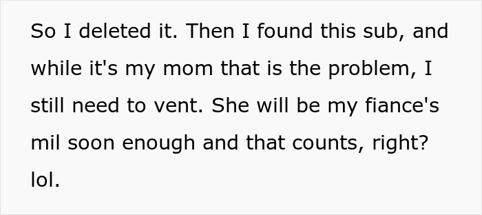 Mom Tries To Score A Free Wedding On Daughter’s Big Day, Gets Shut Down Fast By Furious Bride-To-Be Mom Tries To Score A Free Wedding On Daughter’s Big Day, Gets Shut Down Fast By Furious Bride-To-Be