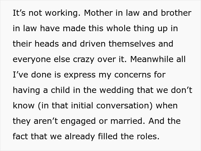 Wedding dispute shows mother and brother-in-law fabricating issues, tearing a family apart. Wedding dispute shows mother and brother-in-law fabricating issues, tearing a family apart.