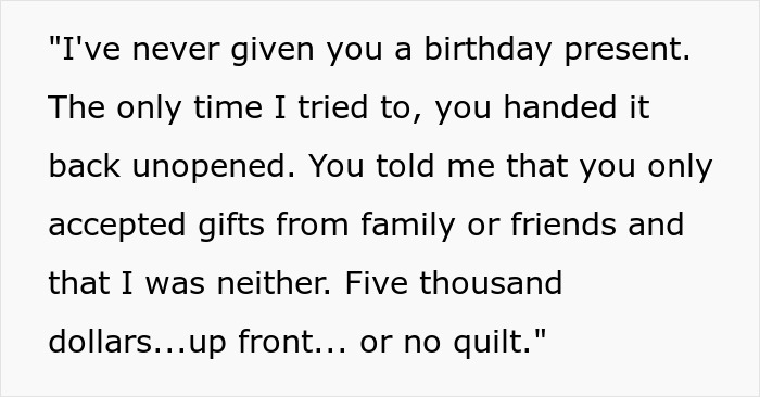 Woman Is On A Mission To Gift Her Family Hand-Made Quilts To Fulfill Her Petty Revenge Against MIL Woman Is On A Mission To Gift Her Family Hand-Made Quilts To Fulfill Her Petty Revenge Against MIL