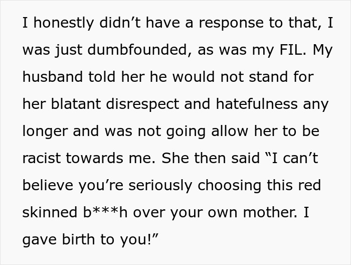 Wretched MIL Won't Stop Being Racist Towards DIL, Then Cries Foul As Whole Family Ditches Her Wretched MIL Won't Stop Being Racist Towards DIL, Then Cries Foul As Whole Family Ditches Her