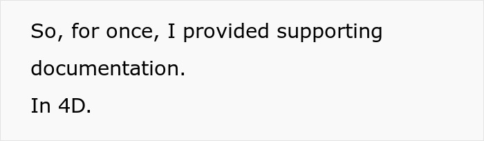 Text: Woman with disability provided supporting documentation for her joint