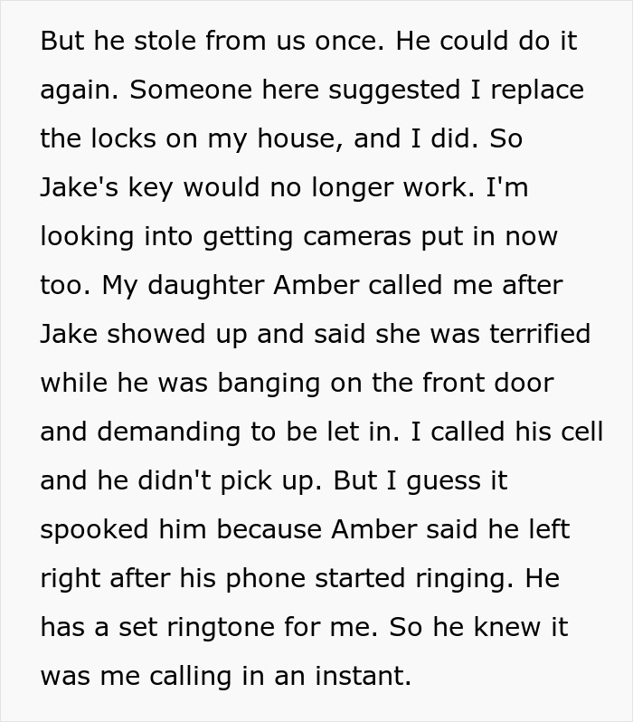 Son banging on door after family heirloom proposal; father changed locks, son accuses dad of ruining his life. Son banging on door after family heirloom proposal; father changed locks, son accuses dad of ruining his life.