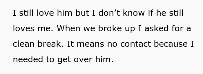 Screenshot of text about a heartbroken bestie trying to get over her ex. Screenshot of text about a heartbroken bestie trying to get over her ex.