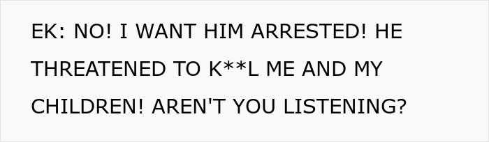 Karen demanding a shopper's arrest, falsely claiming he threatened her and her children with a weapon.