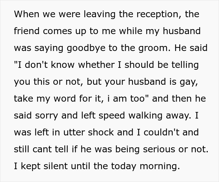 Woman Crushed After Hubby's Friend Reveals He Is Gay, Finds Out He Only Married Her Out Of Pity Woman Crushed After Hubby's Friend Reveals He Is Gay, Finds Out He Only Married Her Out Of Pity