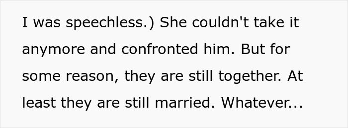 Text about the wife confronting the cheater about the affair, leading to a complicated situation. Text about the wife confronting the cheater about the affair, leading to a complicated situation.
