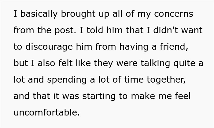 GF explains concerns about BF's female friends, particularly a coworker, and their increasing time together.