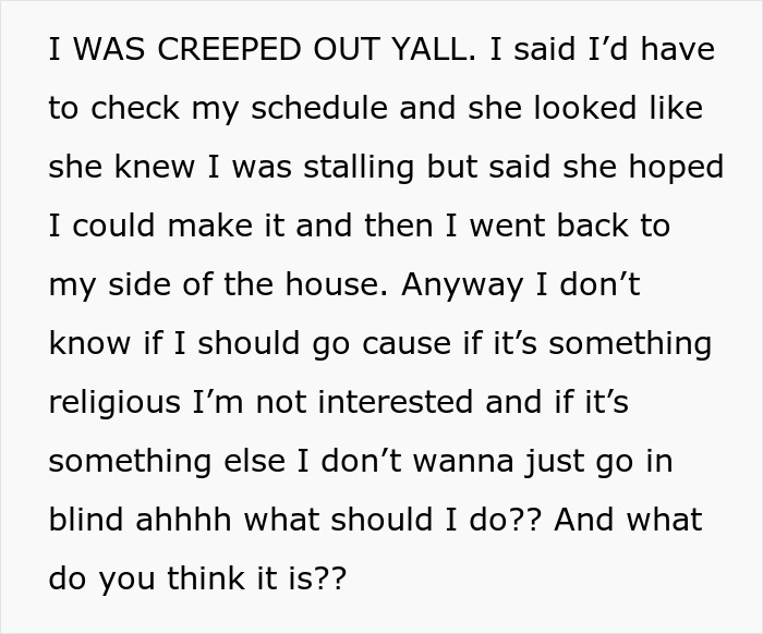 25YO Suspicious Of Neighbors’ Creepy Silent Gatherings, Gets Invited To One In Their Basement 25YO Suspicious Of Neighbors’ Creepy Silent Gatherings, Gets Invited To One In Their Basement