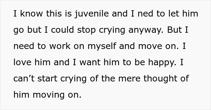 Text reflecting on crying and moving on, dealing with the aftermath of a woman calling dibs on bestie's ex. Text reflecting on crying and moving on, dealing with the aftermath of a woman calling dibs on bestie's ex.