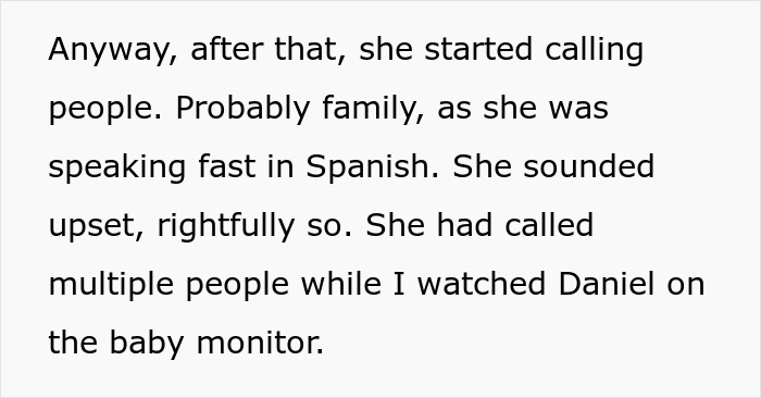 Aunt makes upset calls in Spanish to family after her attempt to bully the babysitter backfired.