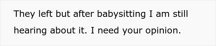 Text bubble: after babysitting I am still hearing about it. I need your opinion about MIL DIL coffee.