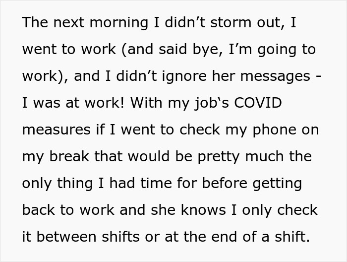A screenshot of text about a woman moving into a guy's house and ignoring his boundaries.