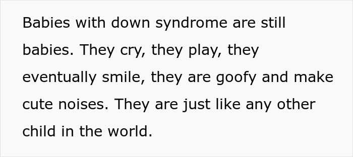 A Mom's confession about having a baby with Down syndrome, stating they are just like any other child.