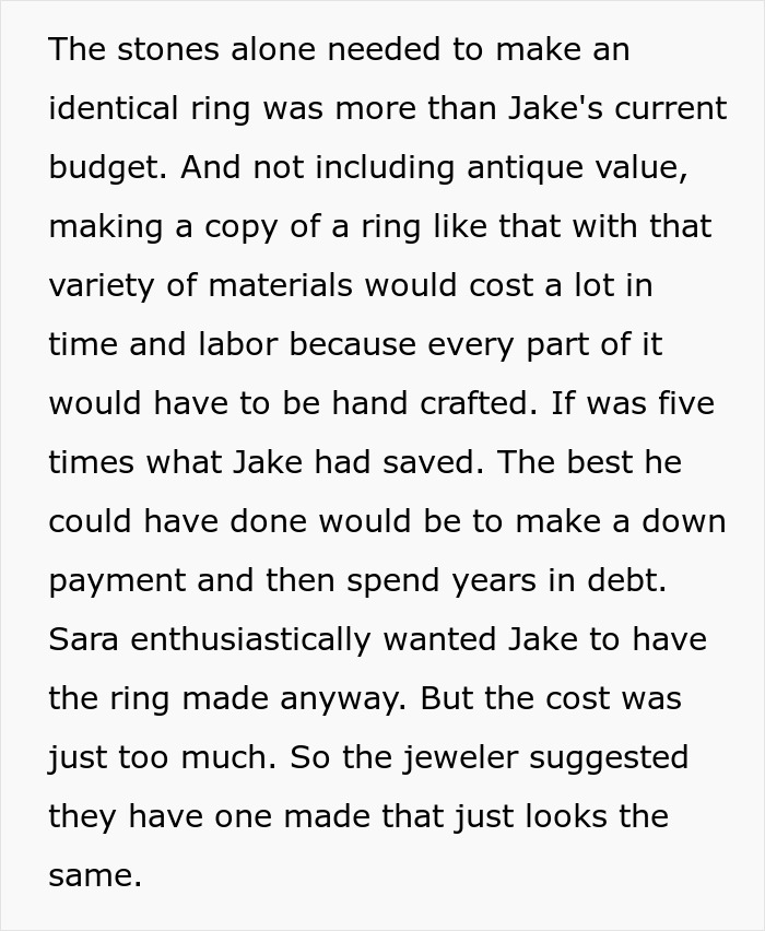 Son attempts to replicate a family heirloom ring for a proposal, causing family drama. Son attempts to replicate a family heirloom ring for a proposal, causing family drama.