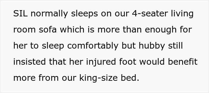 Text snippet discussing husband's decision making impacting wife's marital bed.
