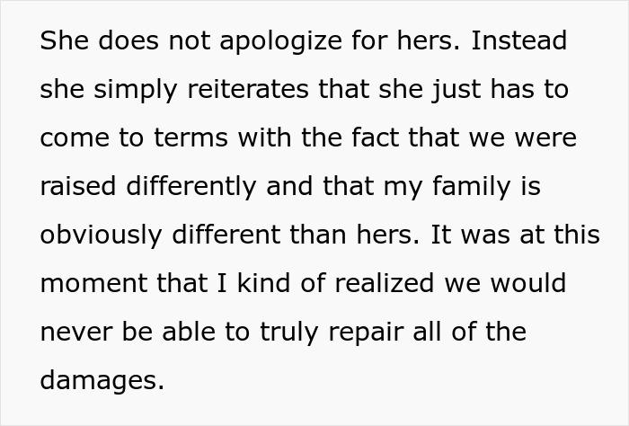 Wedding dispute shows how one small request from the in-laws can tear a family apart, about realizing irreparable damage. Wedding dispute shows how one small request from the in-laws can tear a family apart, about realizing irreparable damage.