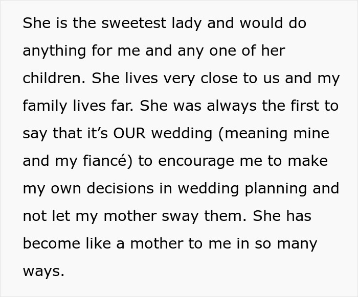 Wedding dispute highlights how in-laws can tear a family apart with one small request, even with a supportive mother-in-law.