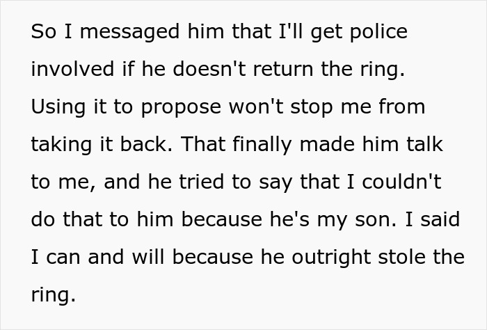 Father confronts son about the stolen family heirloom for his proposal, threatening police involvement. Father confronts son about the stolen family heirloom for his proposal, threatening police involvement.