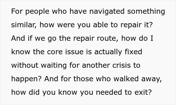 Text asking for advice on repairing relationships after a medical emergency and how to fix core issues with a fiancé. Text asking for advice on repairing relationships after a medical emergency and how to fix core issues with a fiancé.