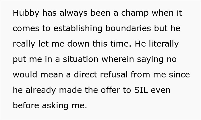 Screenshot highlighting a husband's abysmal decision making impacting his marital bed.