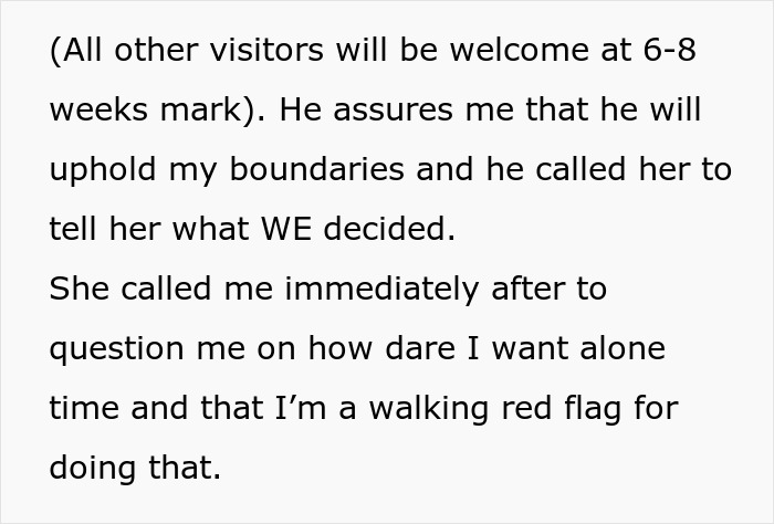 MIL Wants 20 Days With Newborn, Pregnant DIL Says Her Recovery Comes First And Cancels The Visit MIL Wants 20 Days With Newborn, Pregnant DIL Says Her Recovery Comes First And Cancels The Visit