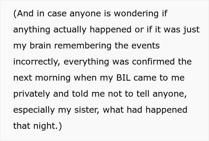 Her toxic BIL confesses to the wedding night events, confirming the woman's family protected him. Her toxic BIL confesses to the wedding night events, confirming the woman's family protected him.