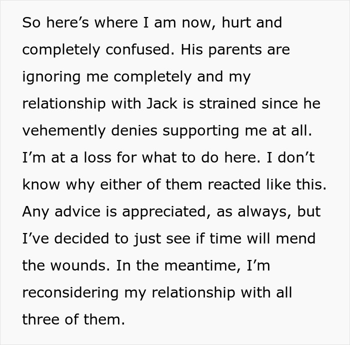 A woman uncovers her boyfriend's family's cruel plan, feeling hurt and confused by their actions. A woman uncovers her boyfriend's family's cruel plan, feeling hurt and confused by their actions.
