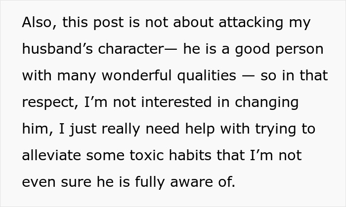 Wife on edge due to hubby's questions, highlighting the need for help with toxic habits. Wife on edge due to hubby's questions, highlighting the need for help with toxic habits.