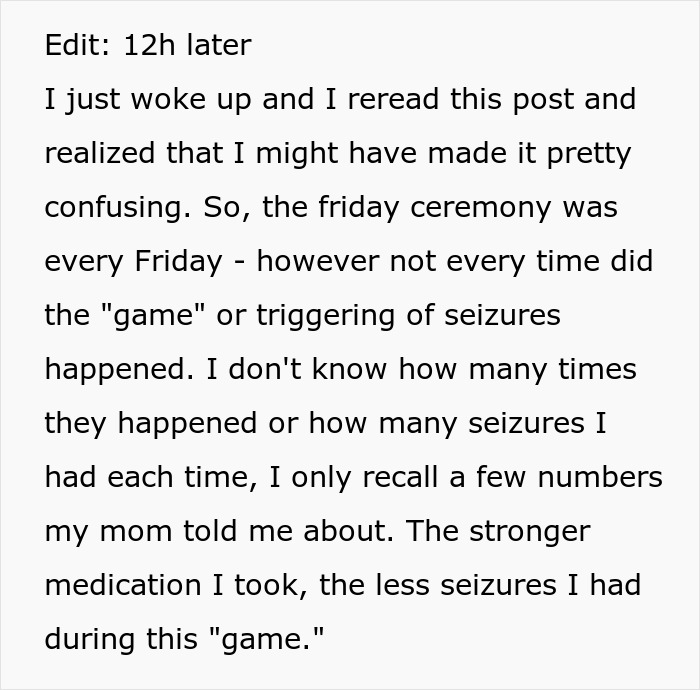 Guy Horrified To Learn Fam Purposely Triggered His Seizures For Years Just To See If His Meds Worked Guy Horrified To Learn Fam Purposely Triggered His Seizures For Years Just To See If His Meds Worked