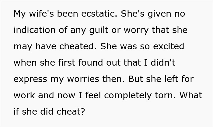 Husband Starts Questioning Everything After Wife Announces Pregnancy: “This Shouldn’t Be Possible” Husband Starts Questioning Everything After Wife Announces Pregnancy: “This Shouldn’t Be Possible”