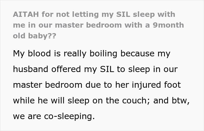 Text snippet explaining wife's decision to confront in-laws and defend her marital bed.