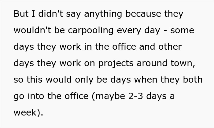 GF is fine with BF having female friends, noting carpooling would only happen a few days a week.