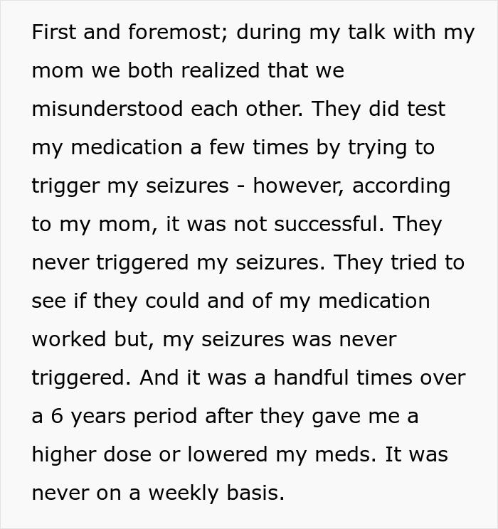 Guy Horrified To Learn Fam Purposely Triggered His Seizures For Years Just To See If His Meds Worked Guy Horrified To Learn Fam Purposely Triggered His Seizures For Years Just To See If His Meds Worked