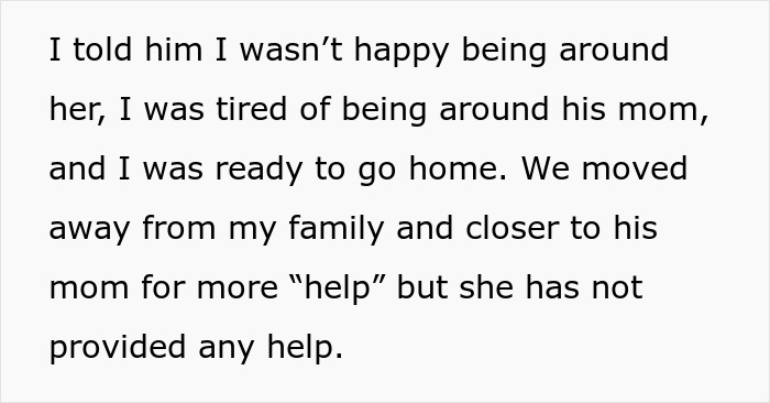 A woman is unhappy, tired of her husband's kid and his mom, and wants to move home. A woman is unhappy, tired of her husband's kid and his mom, and wants to move home.