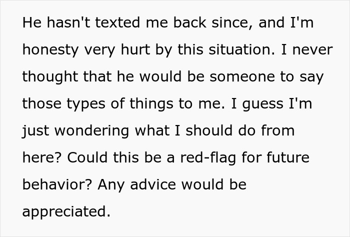 A woman is hurt because her boyfriend banned her from changing her hair color. She contemplates the future.