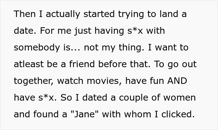 A screenshot of a text about an open marriage, where a husband details finding a woman he clicked with. A screenshot of a text about an open marriage, where a husband details finding a woman he clicked with.