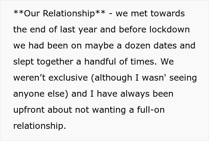Text about a relationship's start, before moving into a guy's house and boundaries were tested.