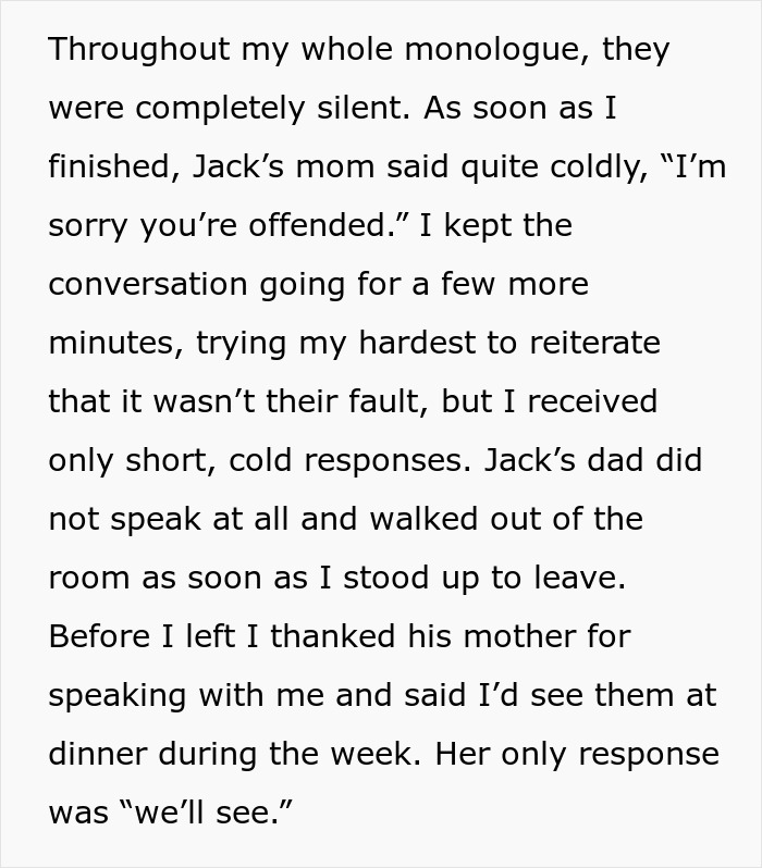 A screenshot displaying text about a woman uncovering her boyfriend's family's cruel plan and their cold reaction to her. A screenshot displaying text about a woman uncovering her boyfriend's family's cruel plan and their cold reaction to her.