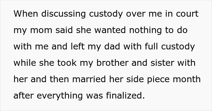 Mom Insults Her Abandoned Son, Then Has The Nerve To Try And Dig Her Claws Into His Inheritance Mom Insults Her Abandoned Son, Then Has The Nerve To Try And Dig Her Claws Into His Inheritance