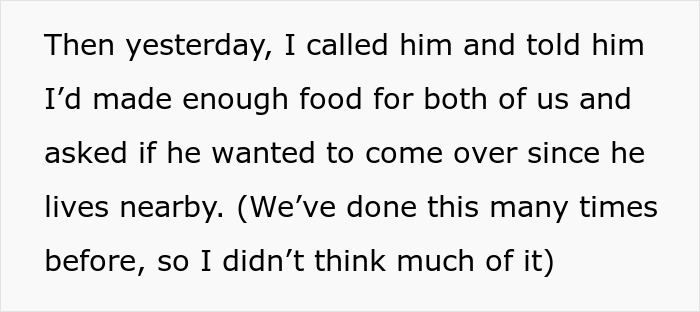 Text explaining a bestie pulling away after supporting woman through divorce, following an invitation for a home-cooked meal. Text explaining a bestie pulling away after supporting woman through divorce, following an invitation for a home-cooked meal.
