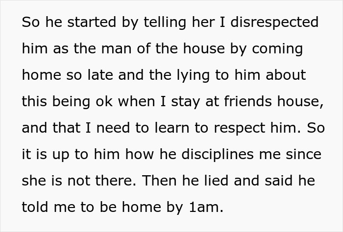Entitled new boyfriend rules son, claiming disrespect and lying about staying out late, asserting discipline. Entitled new boyfriend rules son, claiming disrespect and lying about staying out late, asserting discipline.