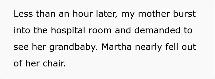 A woman just giving birth rests after labor as her MIL barges in with accusations.