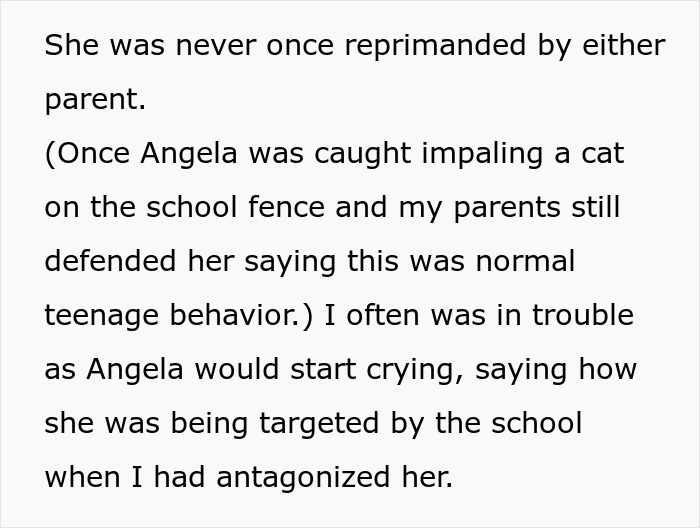 A woman admits happiness that her toxic sis is infertile due to past damaging behavior. A woman admits happiness that her toxic sis is infertile due to past damaging behavior.