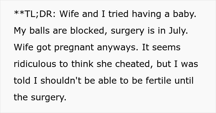 Husband Starts Questioning Everything After Wife Announces Pregnancy: “This Shouldn’t Be Possible” Husband Starts Questioning Everything After Wife Announces Pregnancy: “This Shouldn’t Be Possible”
