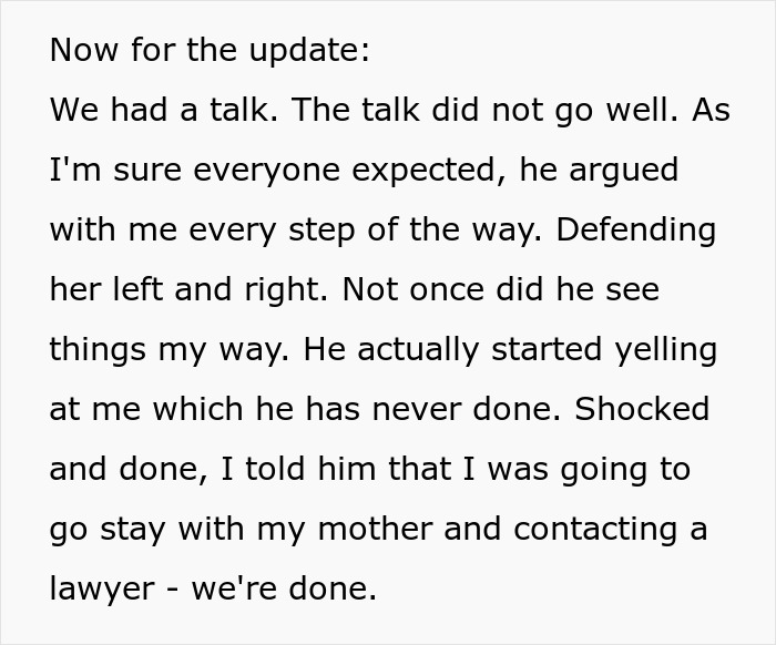 A woman is done with her husband after he lets his mom control their marriage. A woman is done with her husband after he lets his mom control their marriage.